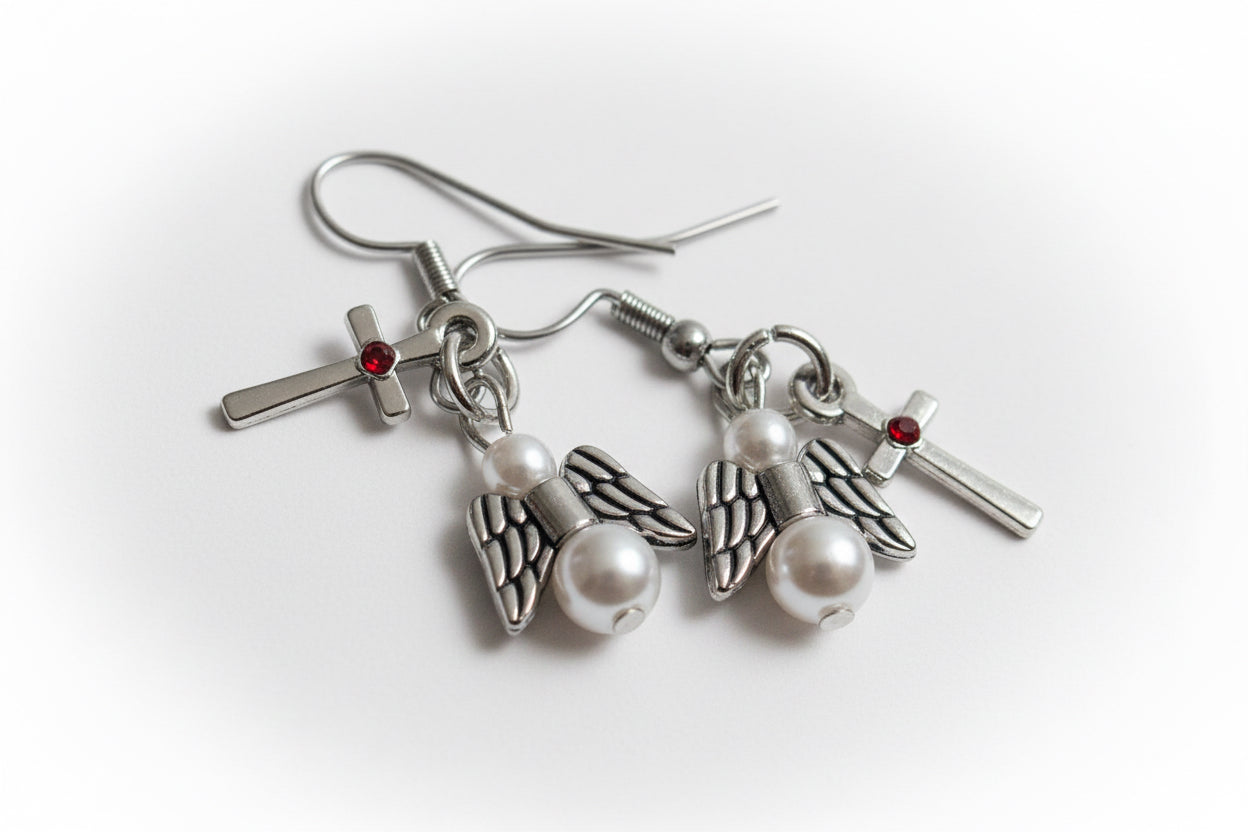 Red Angel Rays - Earrings
